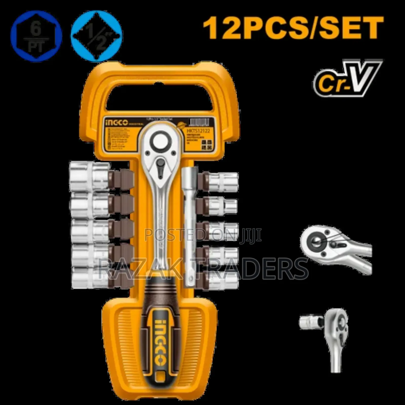 1/2” Socket Set Ingco HKTS12122 12pcs