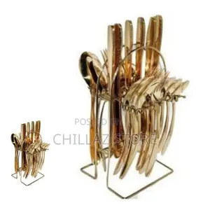 Stainless Gold Cutlery Holder