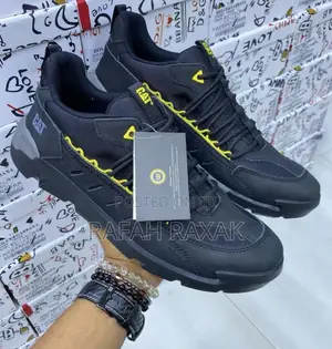 Original Black Casual CAT Leather Sneakers