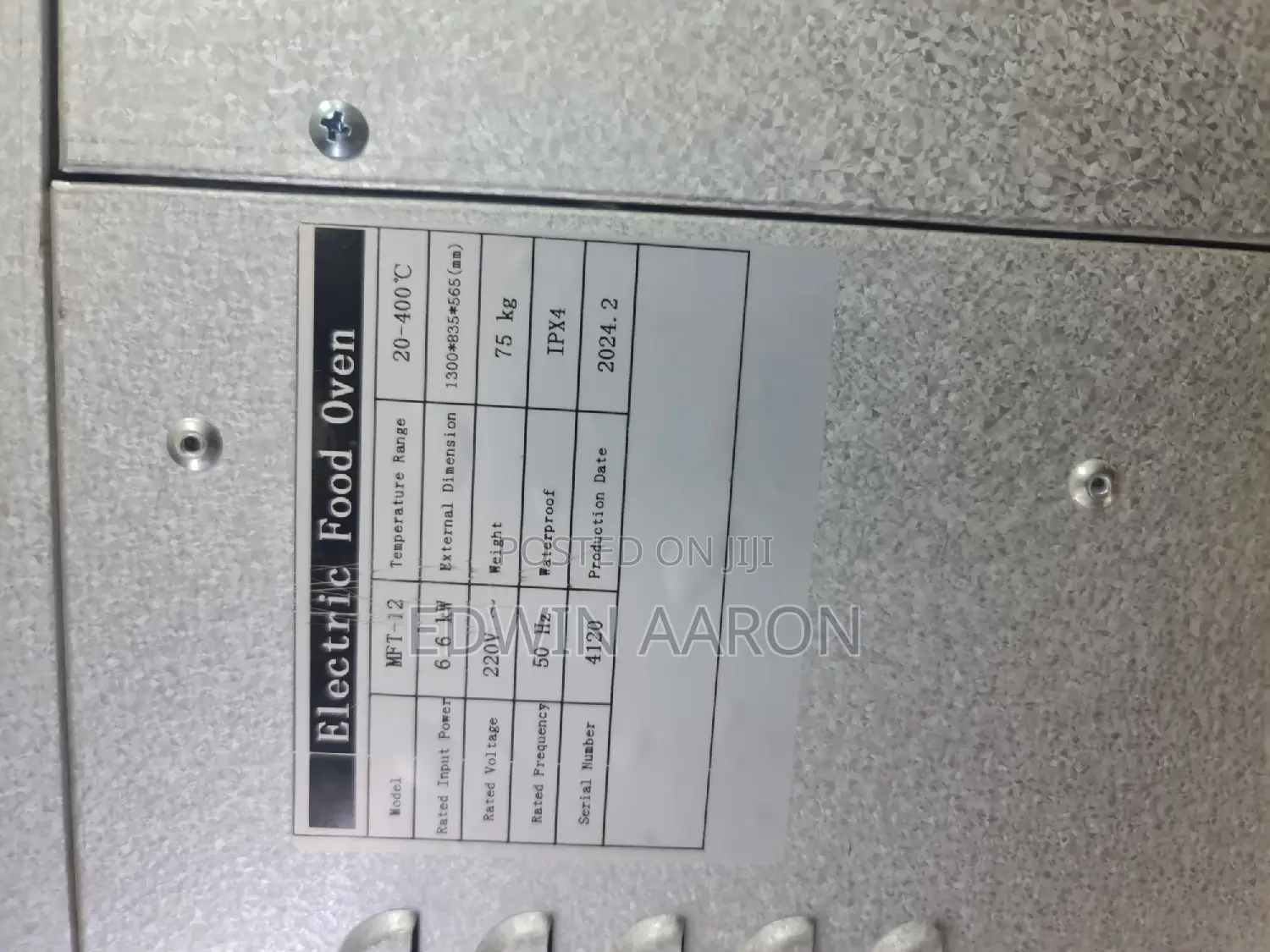 Commercial Single Deck Double Tray Oven
