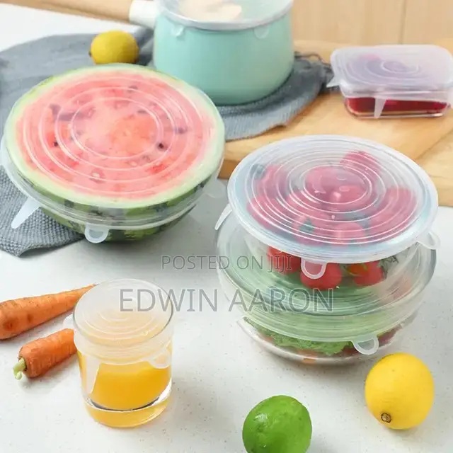 6 PCS Reusable Silicone Food Covers