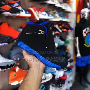 Original Air Jordan 18 Retro Black/Blue Sneakers