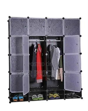 Original Plastic Closet. 3 Coloums.( Black)