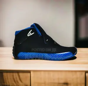 Original Air Jordan 18 Retro Black Royal Blue Sole Sneaker