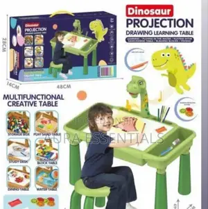 Dinosaur Projection Drawing Learning Table With Kids Chair