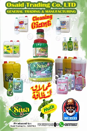 High Quality Detergents , Liquid Soap, Bleach, Flash Etc