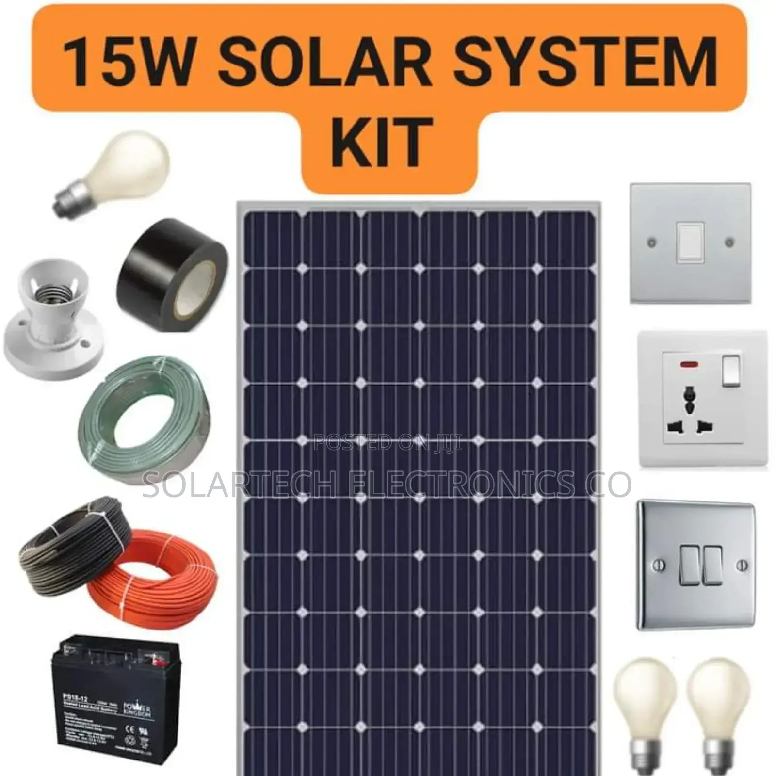 15W Solar System Full Kit Elz
