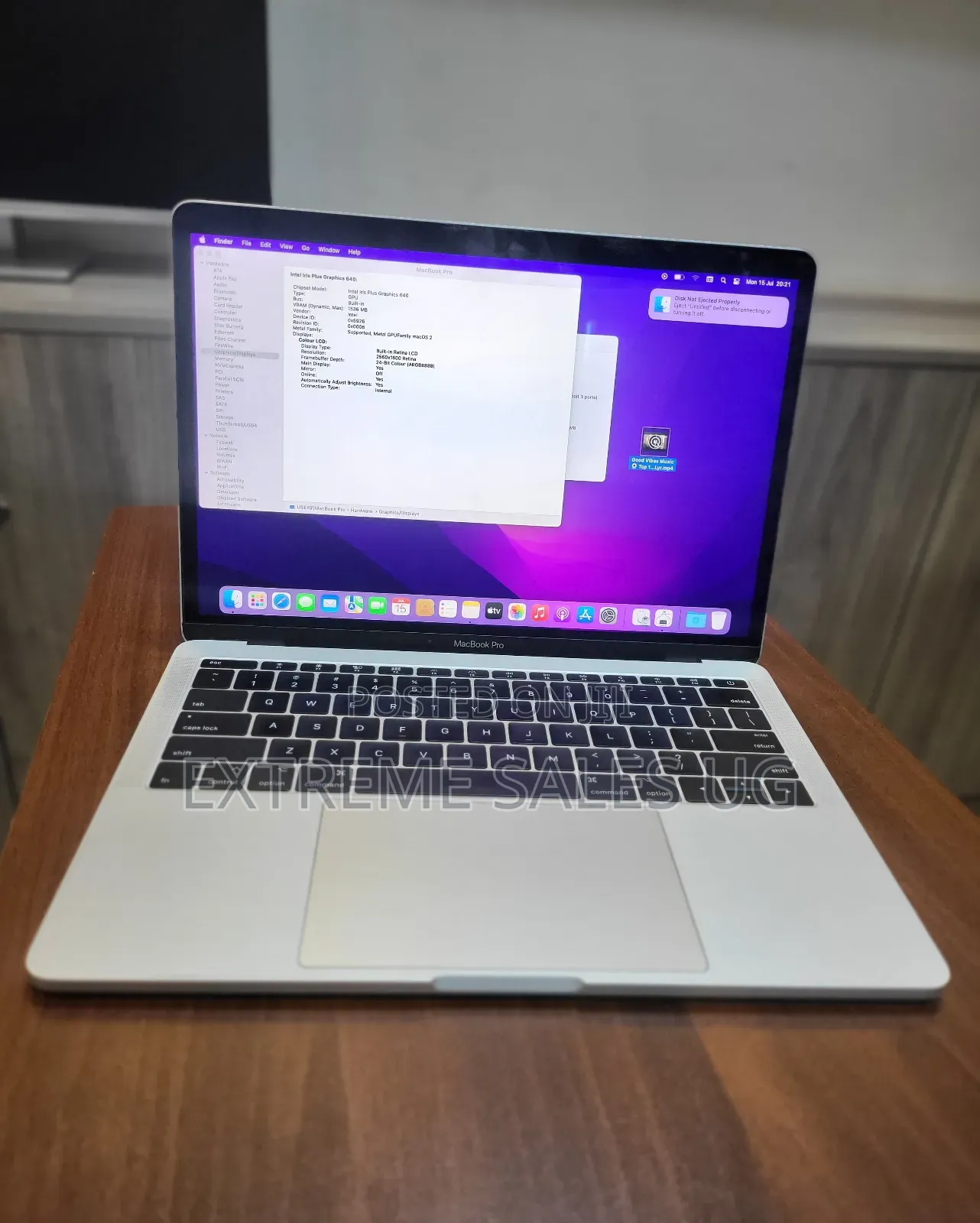 Laptop Apple MacBook Pro 2017 8GB Intel Core I5 SSD 256GB