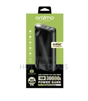 Oraimo Digital Charging 30000mah Power Bank - Black,