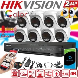 8 Channel Color Vu High Resolution CCTV Camera Full Kit