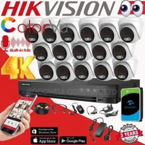16 Channel Color Vu CCTV Camera Full Kit at HIK VISION