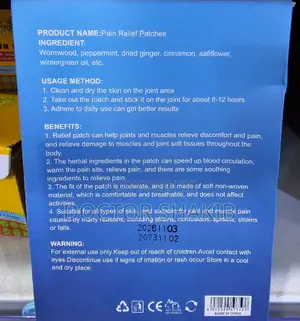 10pc New Fast Pain Relief Patches (Systemic)
