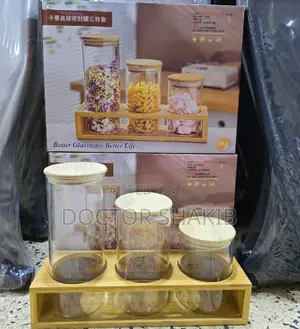 3pc Better Glassware With a Wooden Holder