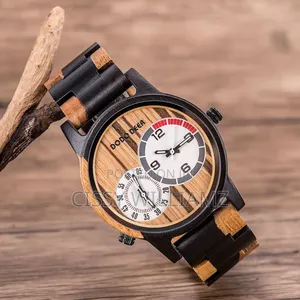 Wooden Watch With Two Timer/2 Timer Wood Wrist Watch