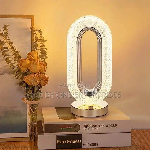 Crystal LED Table Lamp Color-Changing Touch Control