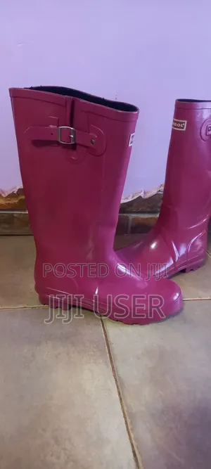 Dark Pink Gum Boots