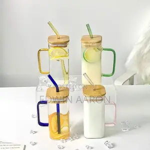 Juice/Milk Jars 400mls With Bamboo Lid