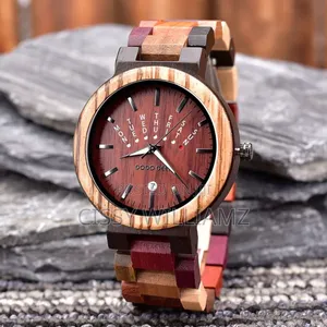 Zebra Wood Watch/Elegant Luxury Wood Wristwatch in Quartz