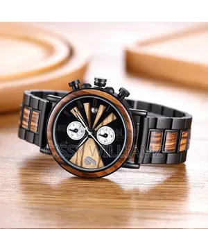 Regal Water Resistant Wood Watch/Ebony Wood Watch