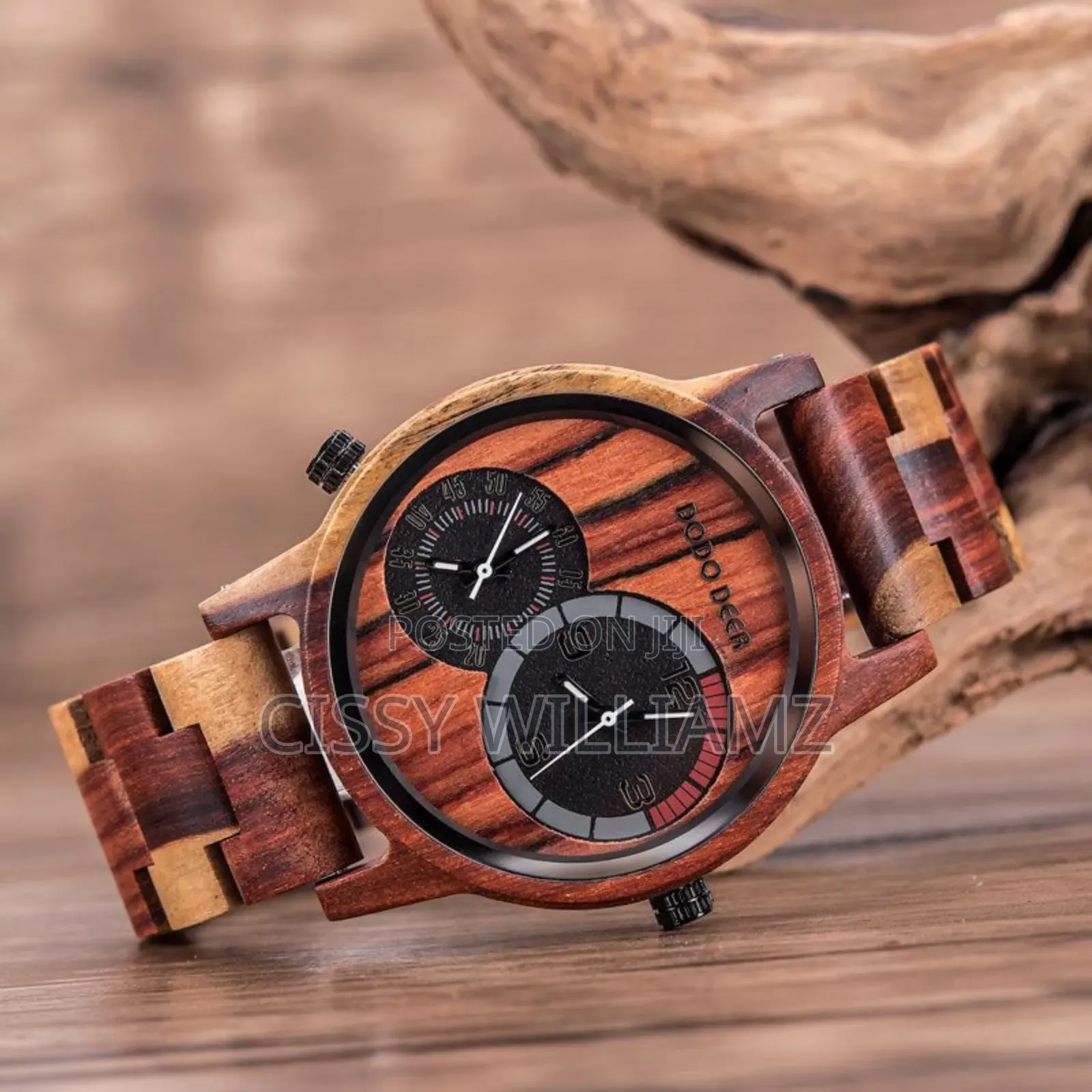 Casual Wooden Watch/Stylish Ebony Analog Wood Watch