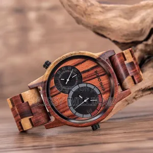Casual Wooden Watch/Stylish Ebony Analog Wood Watch