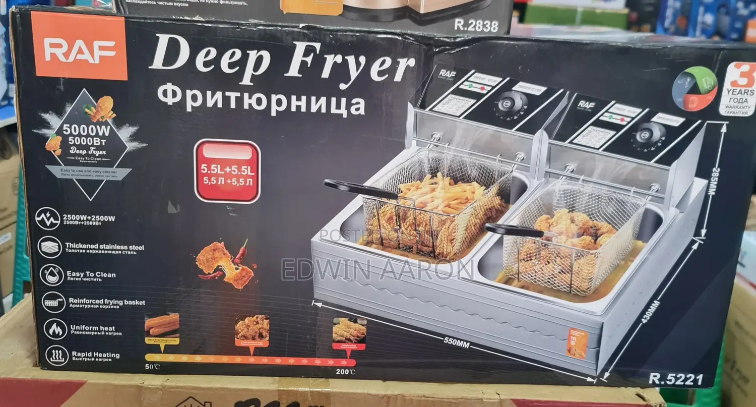 Raf Electric Deep Fryer (5.5l + 5.5l)