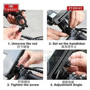 Earldom Universal Smartphone Mount Holder for Bikes - Black