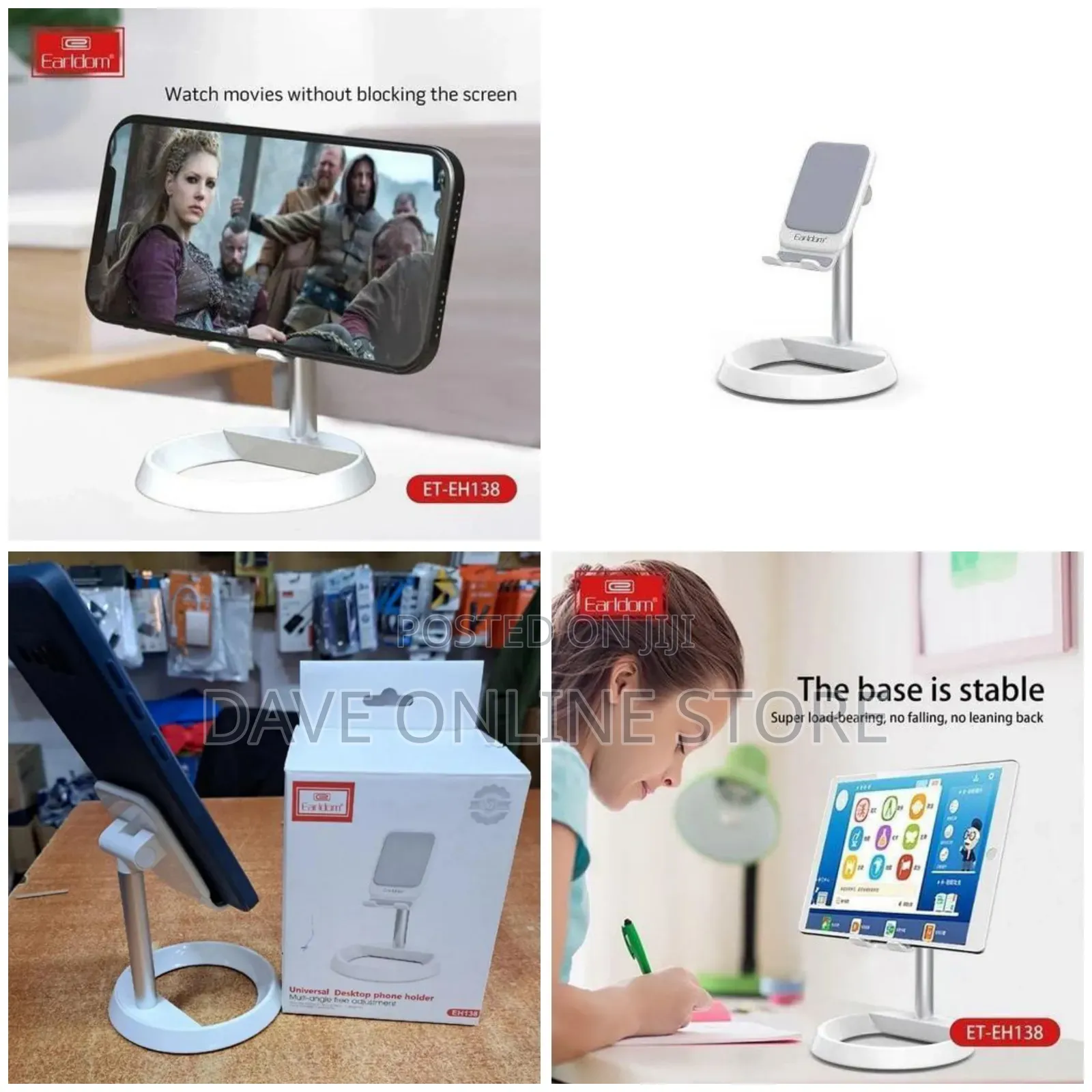 Earldom Universal Desktop Phone Holder for Phones Tablets