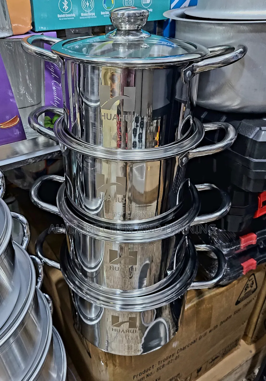 Stainless Steel Saucepans With GLSS Lid