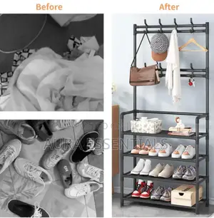 Multifunctional 2 in 1 Hallway Shoe Rack Stand
