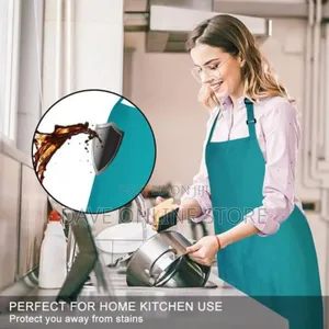 Waterproof Canvas Cooking Chef Kitchen Aprons With 2 Pockets