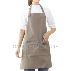 Waterproof Canvas Cooking Chef Kitchen Aprons With 2 Pockets