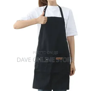 Waterproof Canvas Cooking Chef Kitchen Aprons With 2 Pockets