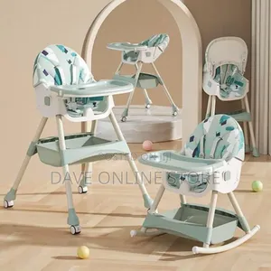 Adjustable Rocker High Feeding Chair-Green