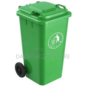 Outdoor 120 Liters Plastic Waste Bin-Green