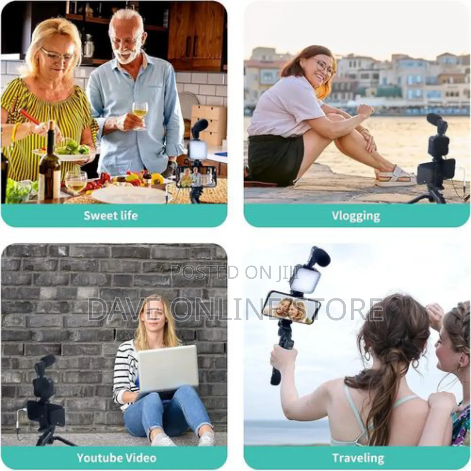 Vlogging Kit With Tripod Mini Microphone Starter Vlog Kit