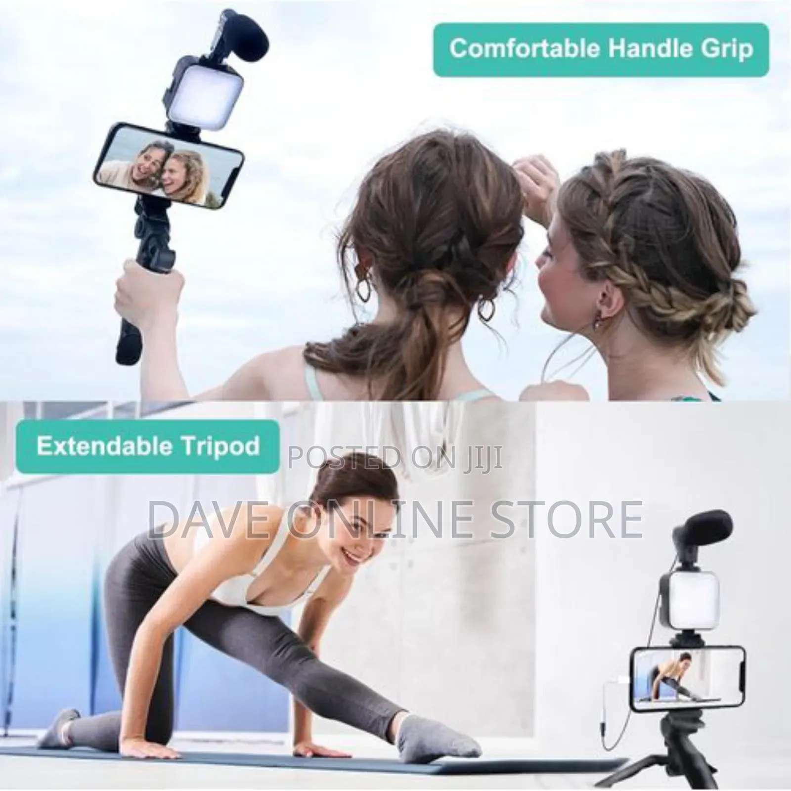 Vlogging Kit With Tripod Mini Microphone Starter Vlog Kit