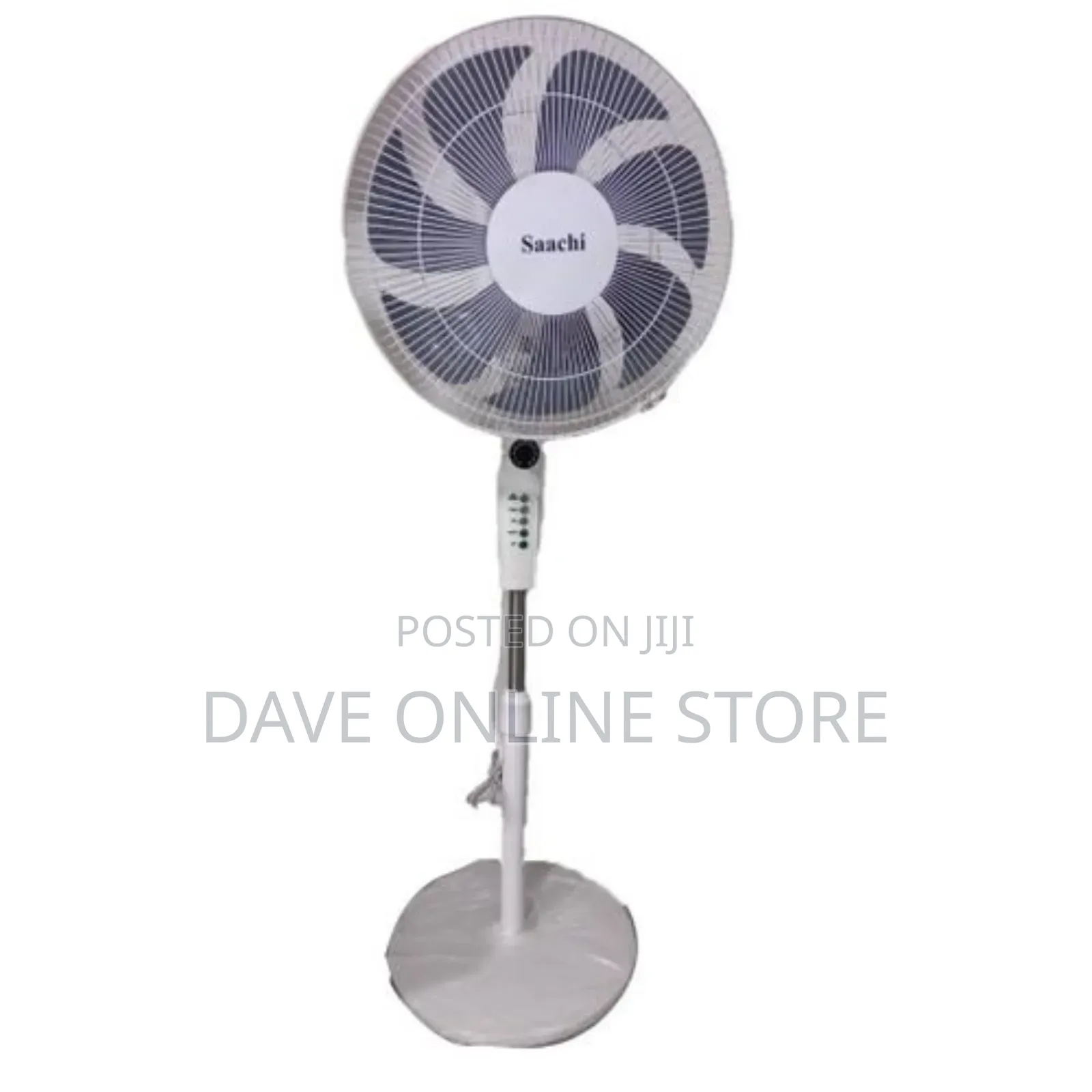 Saachi 16 Inch Electric Stand Fan With Remote Control-White