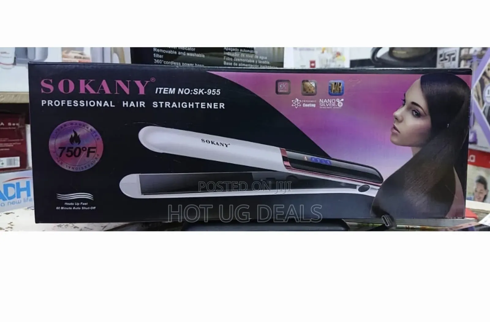 Sokany Electric Hair Straightening Iron With Curl Function