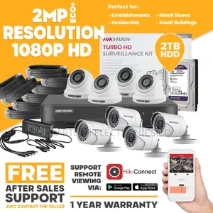 CCTV Camera Kit Hik Vision/ 20m Night Vision Distance.