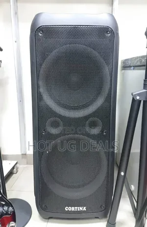 Cortina Dual 12" Inch Public Address Speaker Rechargeable With 2 Mics