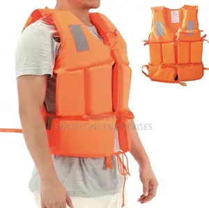Orange Foam Marine Life Jacket For Sea Patrolling