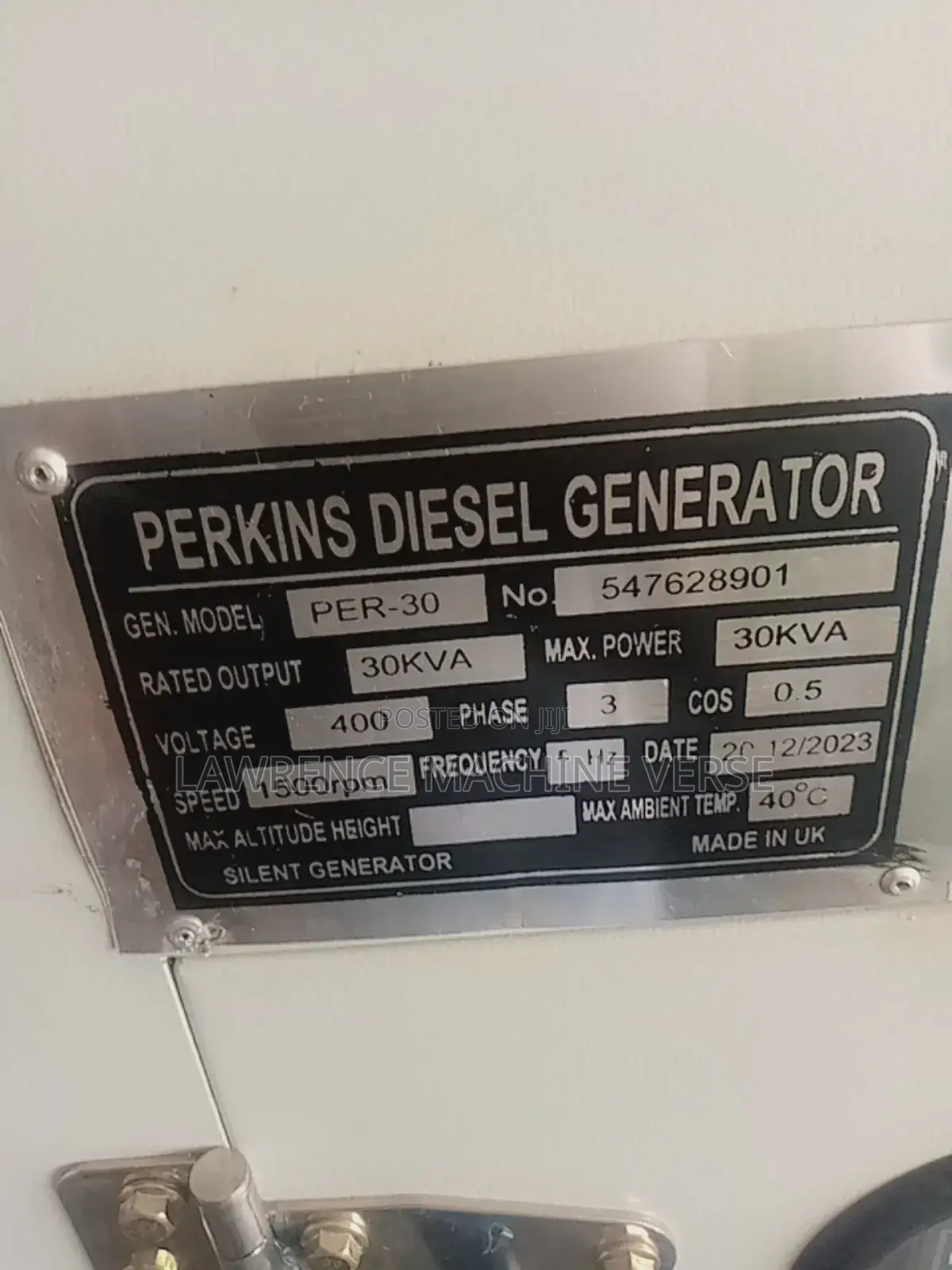 Diesel Generator Super Silent 30kva Perkins