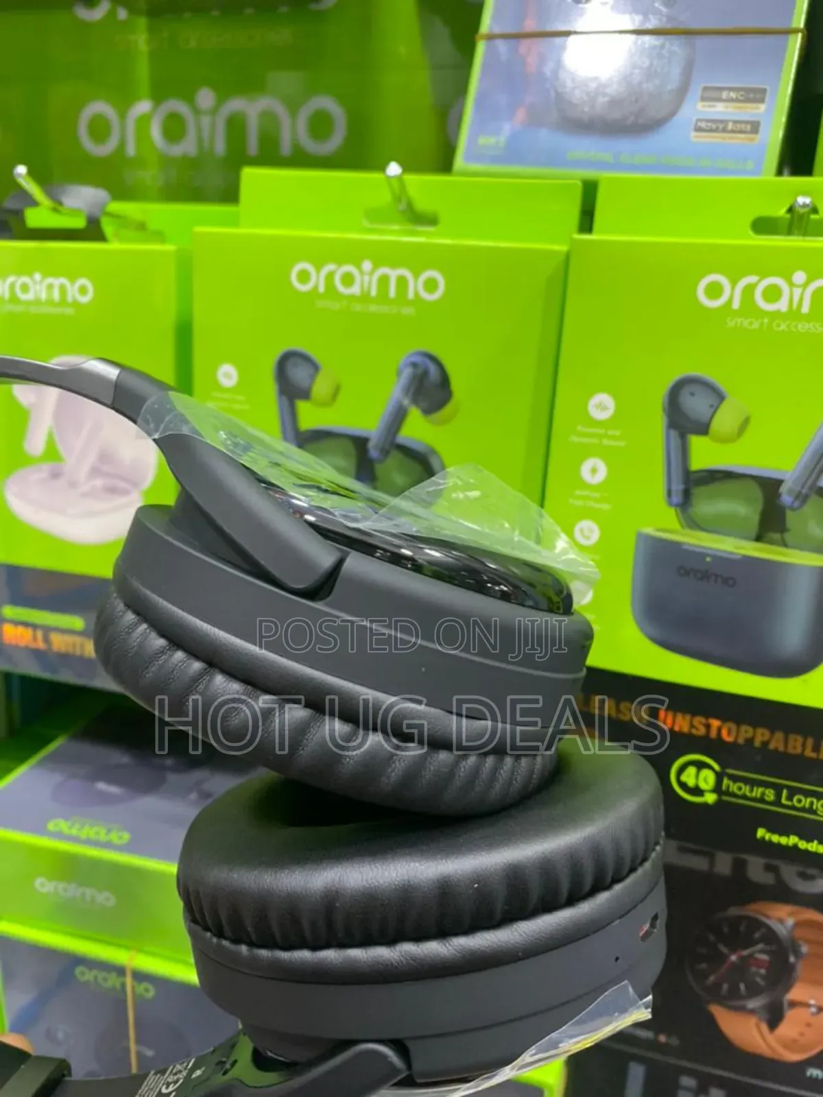 Oraimo Wireless Bluetooth Extra Bass Headphone - Black