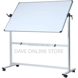 White Board With a Stand Plus a Duster and Markers 120*90