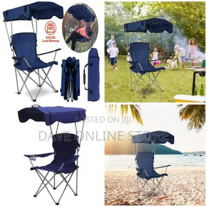 Beach Chair With Umbrella Folding Camping Recliner Chair