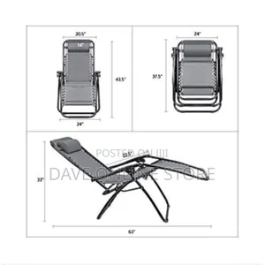 Genuine Foldable Beach Chair - Black,Brown