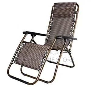 Genuine Foldable Beach Chair - Black,Brown