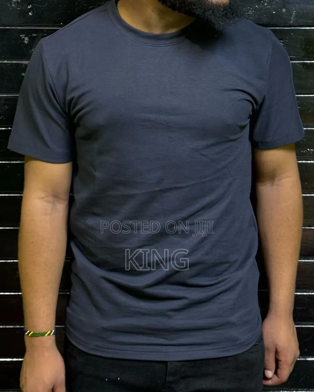 Black Round Neck T-Shirt. Plain. New