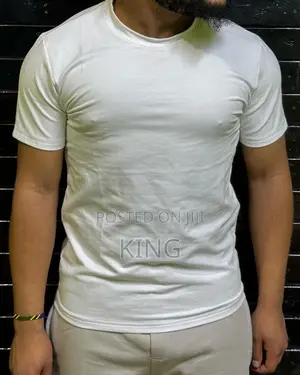 Tshirt White Plain and Black